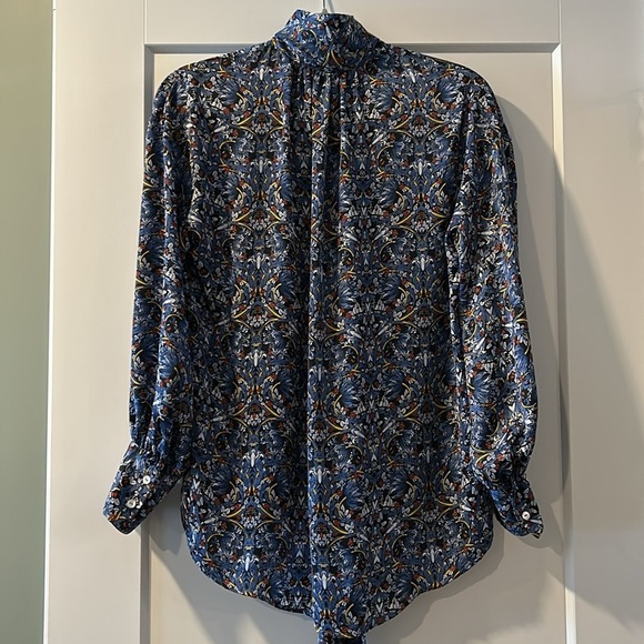 Zara Floral Blouse w/Neck ties - Picture 8 of 10